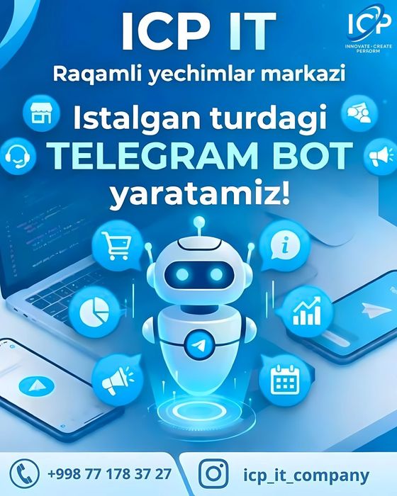 Telegram bot yasab berish xizmati