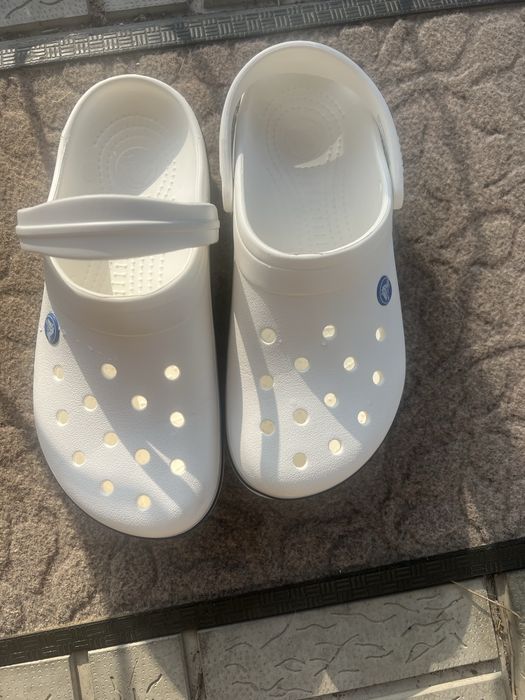 Сланцы Croks белого цвета оригинал