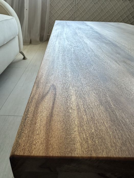 Холна маса с плот Чинар - масив и метални крака