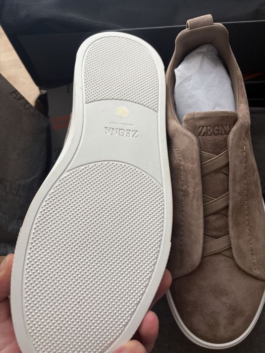 Adidasi ZEGNA triple stitch piele intoarsa nr 42, calitate excelenta