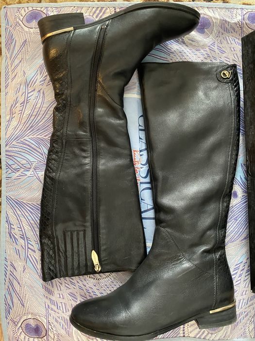 Сапоги женские кожанные