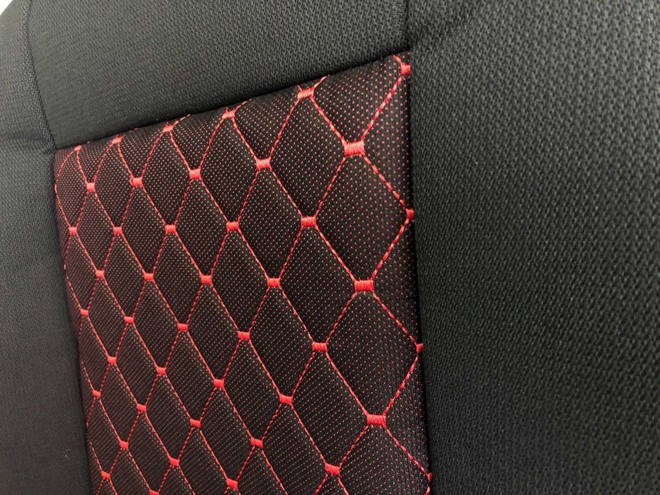 Тапицерия за цял автомобил Лукс плат – червен конец-55058