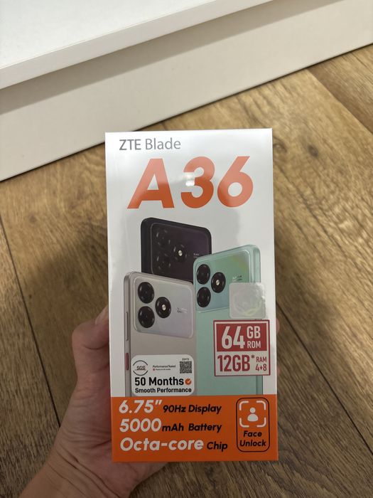 ZTE blade A36 64 gb/12gb оперативка