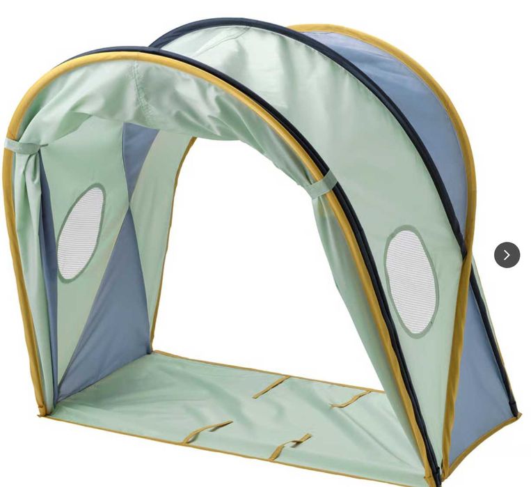 Cort pentru pat, albastru/verde, 70/80/90 (ikea Eldfluga)