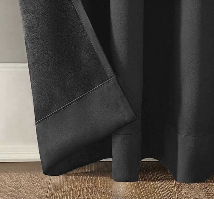 Уникални тъмно сиви блекаут завеси / пердета 300x250см