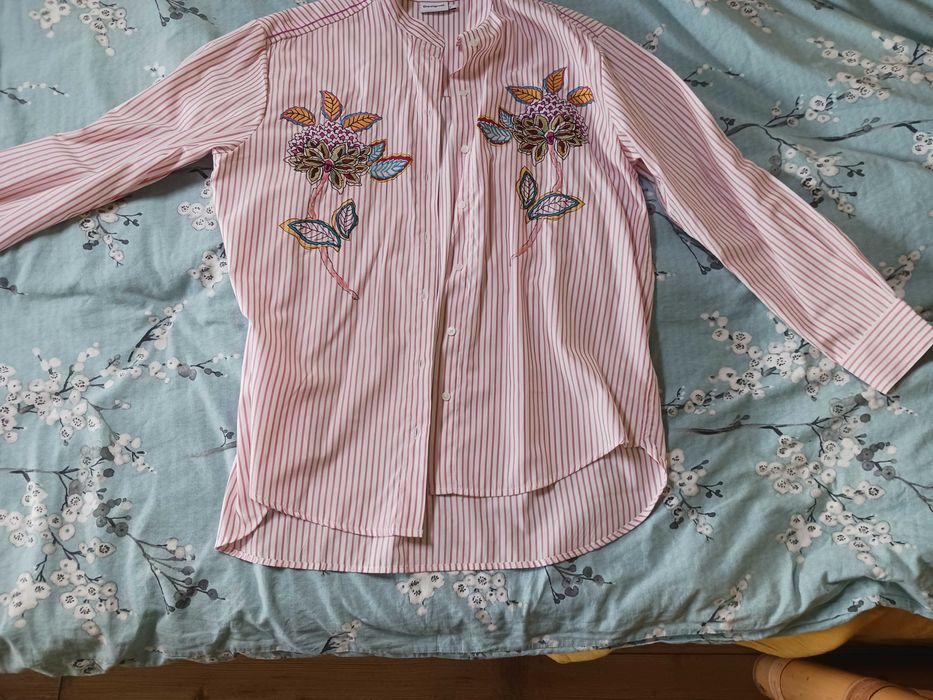 Риза на цветя и райе Desigual