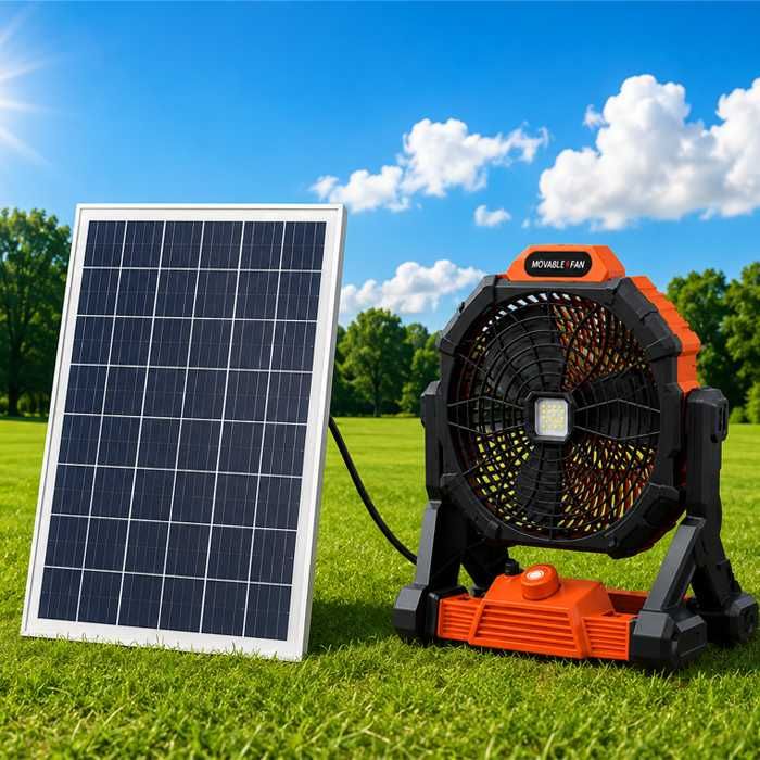Соларен вентилатор QT-X30 с LED лампа и батерия