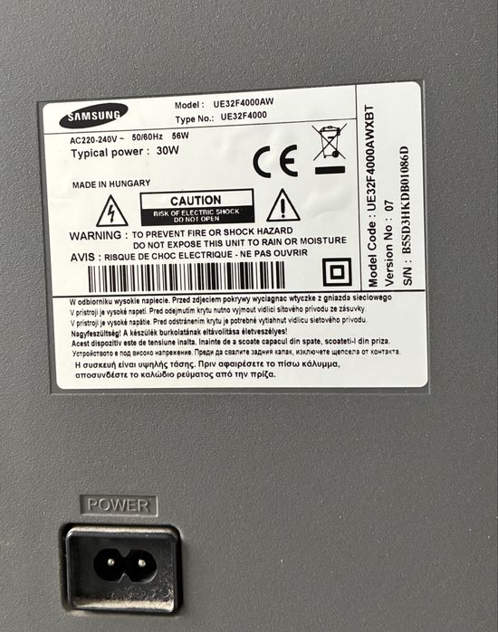 Televizor Samsung 81,3 cm (32") HD Negru