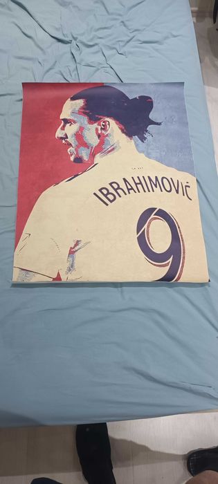 Канвас канава плакат на Златан Ибрахимович Ibrahimovic - 72 на 55 см