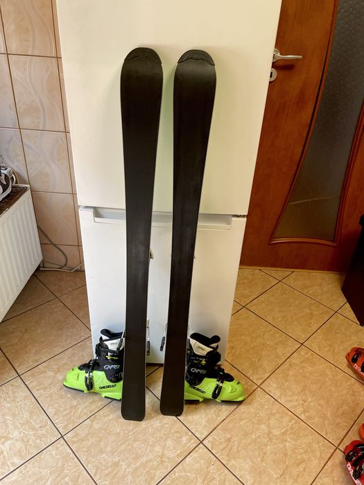 Schiuri copii 120 cm atomic  j2 cu clapari set skiuri