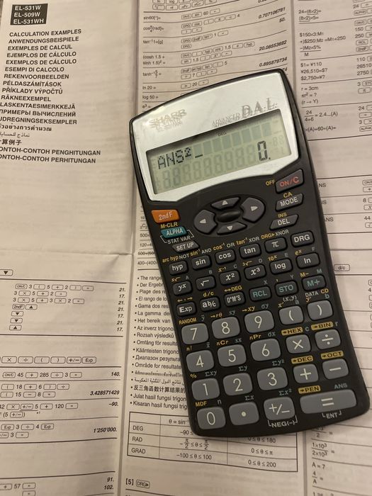 Minicalculator științific Sharp EL-531WH, stare excelenta