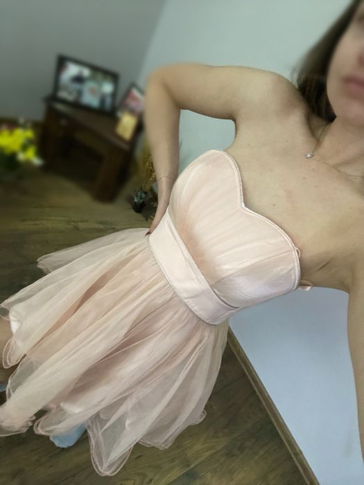 Сатенена кукленска рокля, Хс/С размер