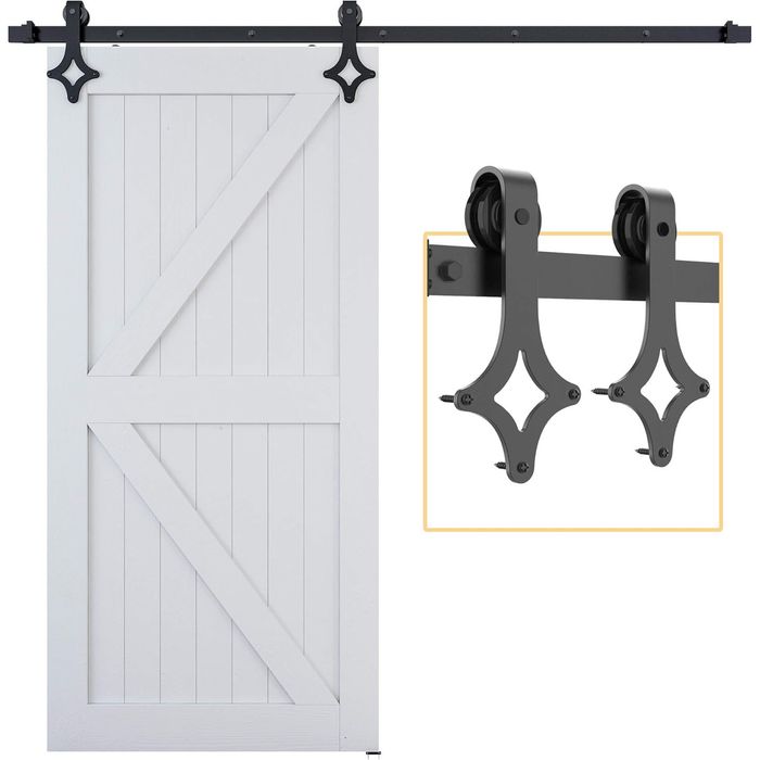 Sistem usa glisanta SKYSEN, 200 cm, otel carbon, design rombic