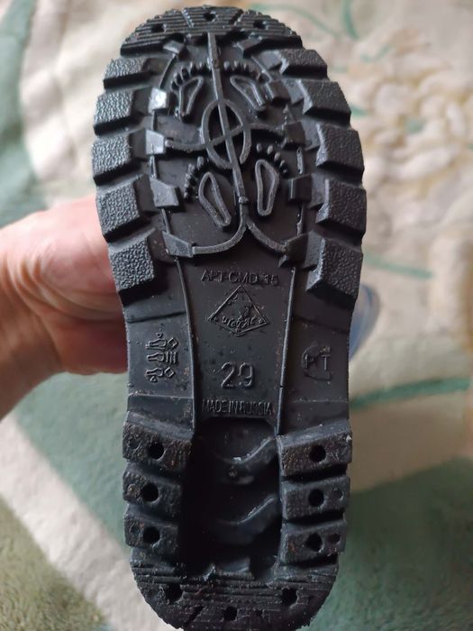 Российские утеплённые резиновые детские сапожки 29 размер