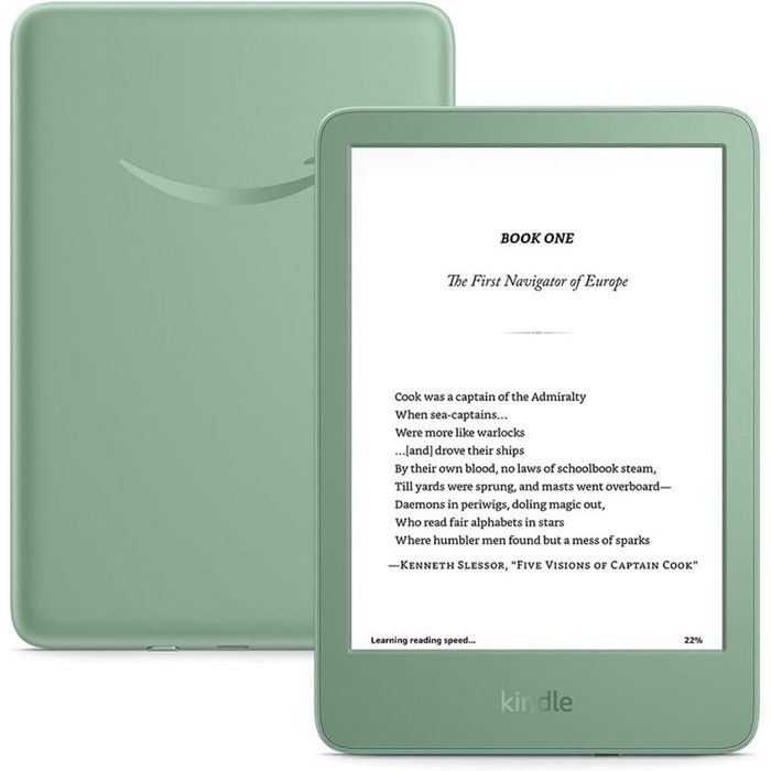 eBook Reader Amazon Kindle 2024 (11th Gen), 16 GB, Display 6", Wi-Fi, USB-C, cu Reclame,Verde,sigilat