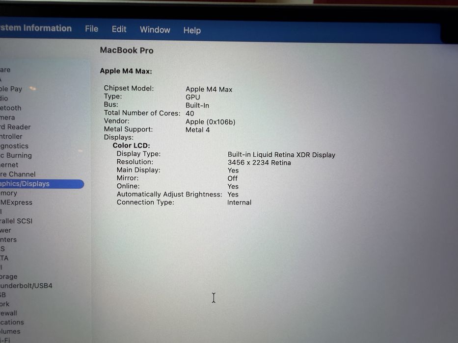 MacBook Pro 16” M4 Max 16C/40C 64GB 4TB Nano-Texture, garantie