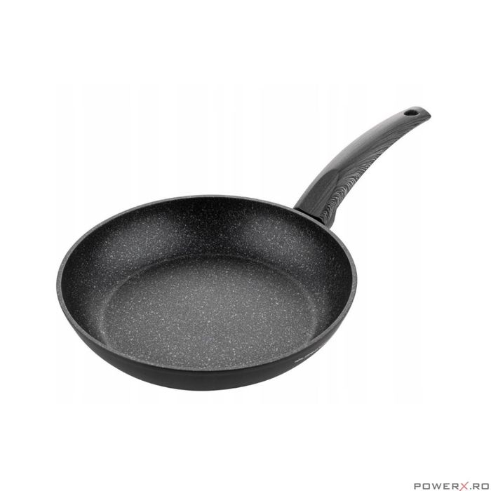 Tigaie din aluminiu, 24cm, manere din bachelit in imitatie de lemn, cu