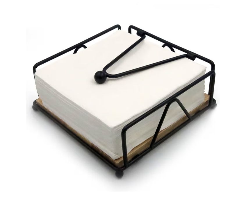 Suport servetele din lemn si metal nou, la cutie