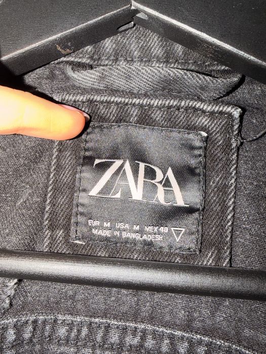 Черно дънково яке Zara