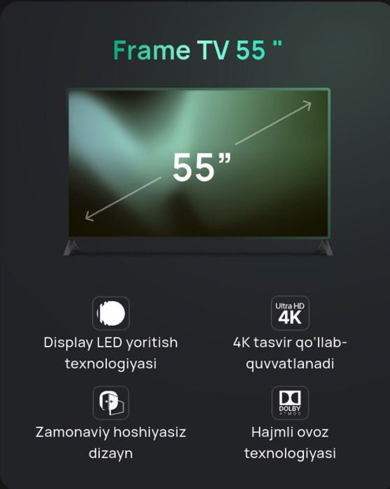 55 dyumli televizor