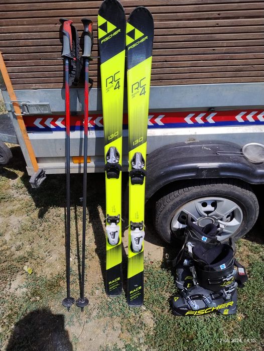 Schiuri de coborâre pentru copii Fischer RC4 Race Jr Jrs (130)