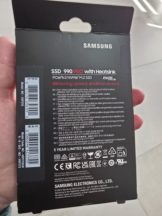 SSD 2TB Samsung M.2 NVMe 990 PRO HeatSink PCIe 4.0 x4