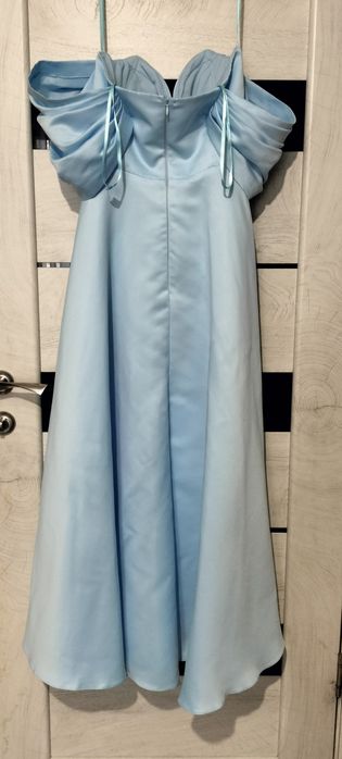 вечернее голубое платье