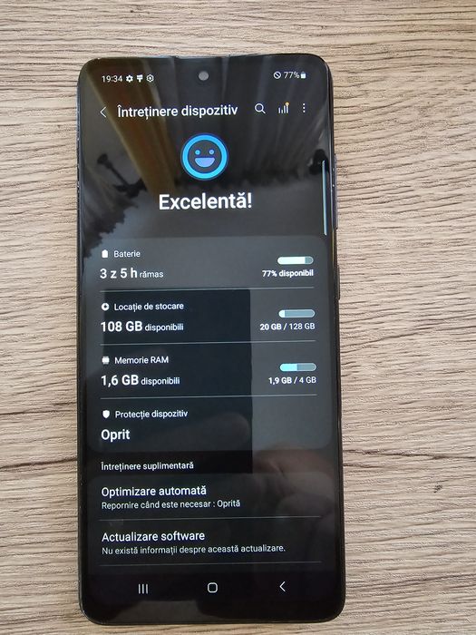 Telefon Samsung A51, Dual SIM, 128GB, 4GB RAM, 4G, Negru