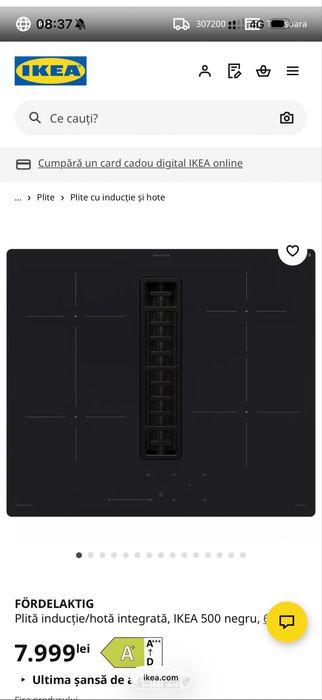 Plita NOUA inductie cu hota integrata FÖRDELAKTIG