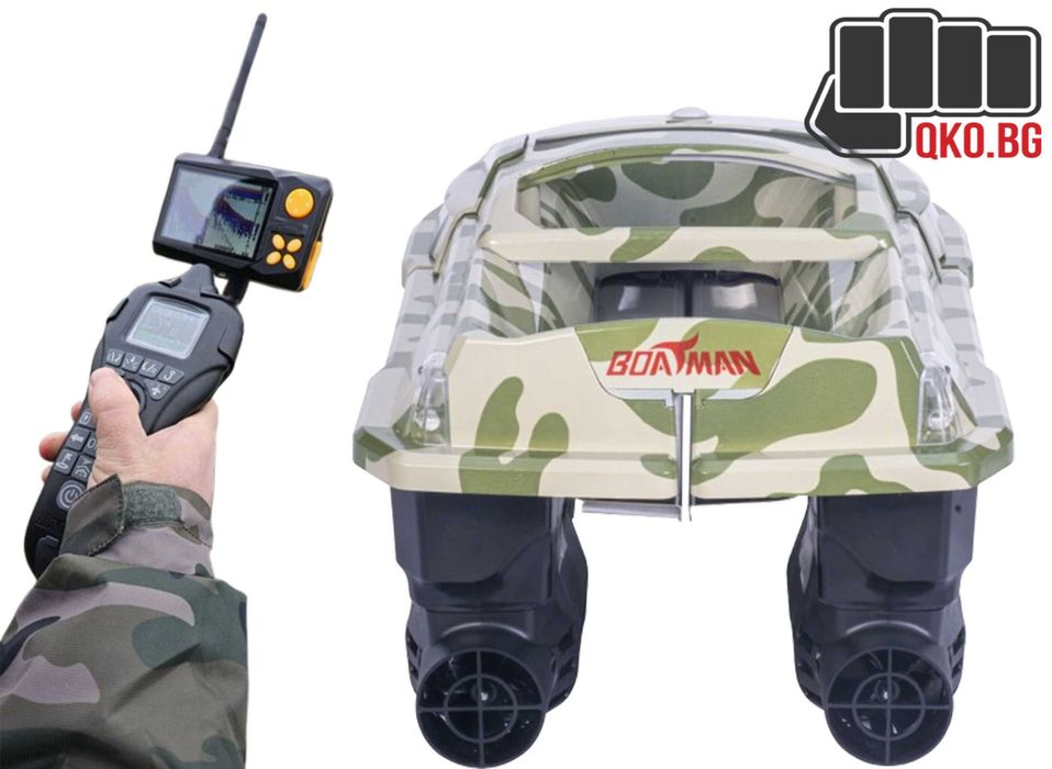 Лодка за захранка Boatman Vulcan с поставен Сонар и GPS