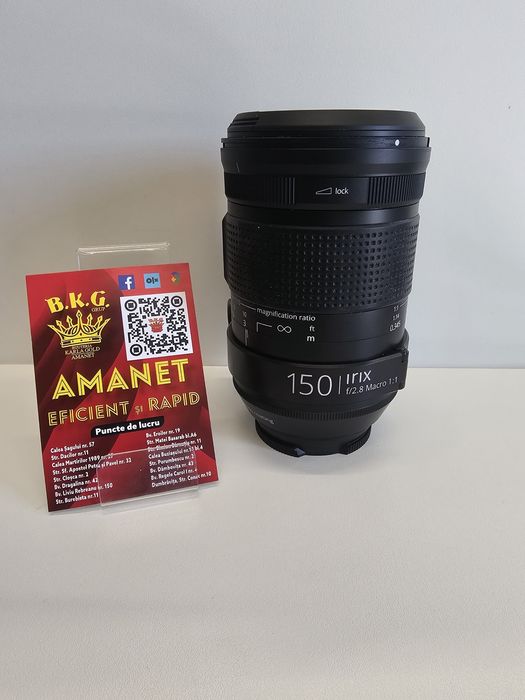 Obiectiv Foto Irix 150mm Amanet BKG