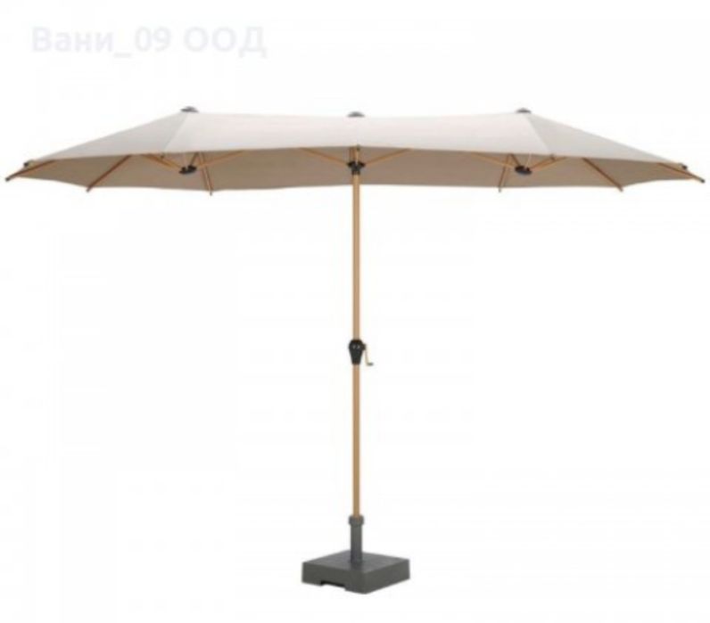 Двоен градински чадър в 2 цвята