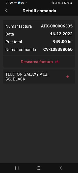 Samsung Galaxy A13 5G 128GB Dual SIM Negru