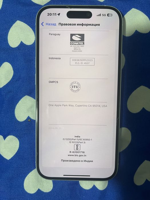 Айфон 15 128гб  идеал
