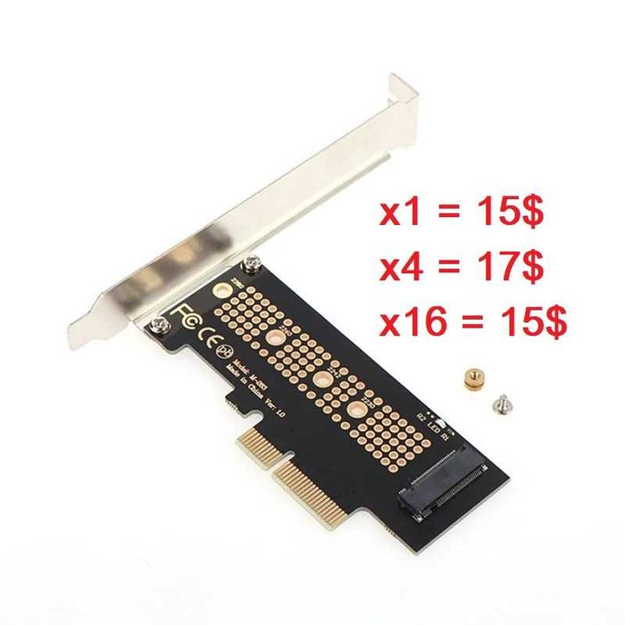Адаптер PCI-Eх к M2/M.2 SATA SSD