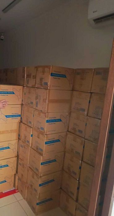 ПЕРЧАТКИ нитриловые  неопудренные, нестерильные синий  100шт  ,qo'lqop