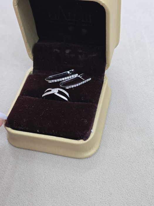 Золото комплект с бриллиантами 585пробы