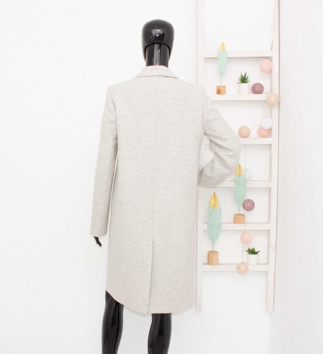 Cos оригинално дамско преходно палто вълна кашмир сиво 36 S