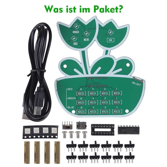 Kit de lipire, variator electronic LED WS2812B RGB