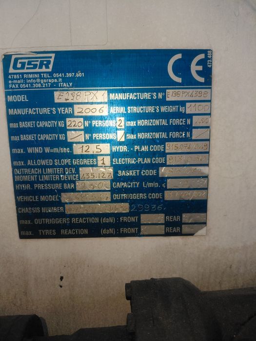 Nacela prb 19.5m  Nissan Cabstar