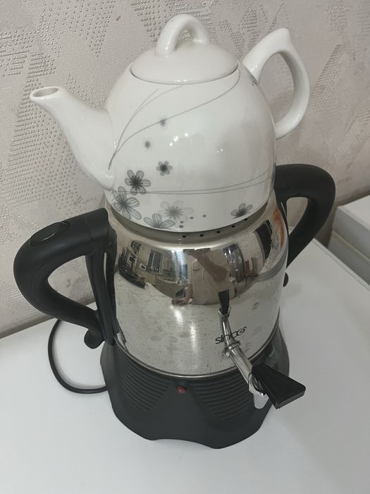 Термопот самовар, ярус посуда