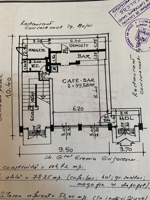 Inchiriez spatiu Targu Bujor- Galati, 105mp