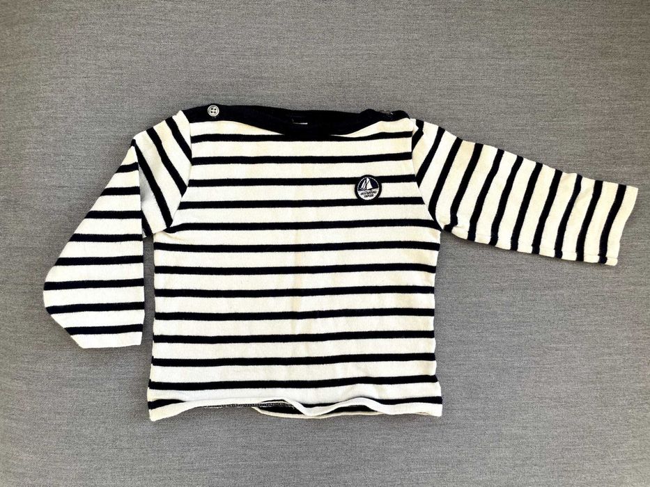 Petit bateau, 6 блузи с дълъг ръкав, размери 60 см и 74 см,