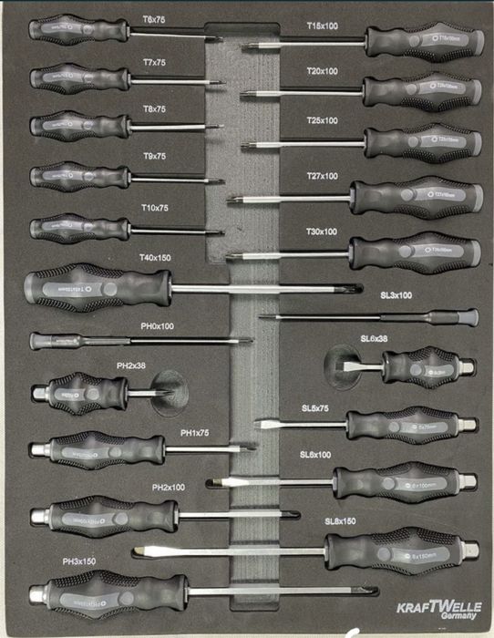 Шкаф-количка с инстроменти KraftWelle 6пълни