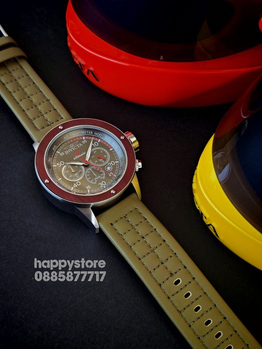 INVICTA S1 Rally Classic Olive green 49 mm, Инвикта нов ръчен часовник