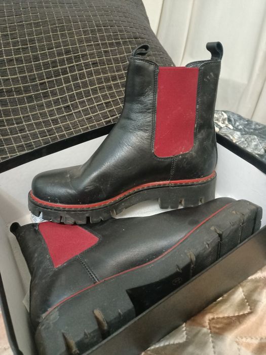Кожанные полусапожки Челси