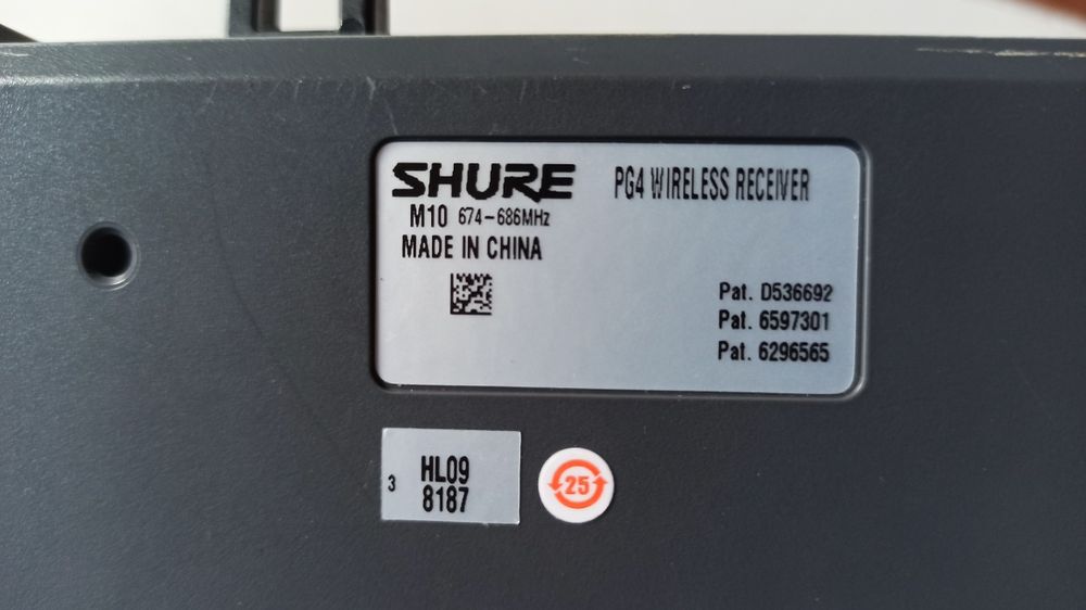 Безжична микрофонна система за глава SHURE PG4, PG1, PG30