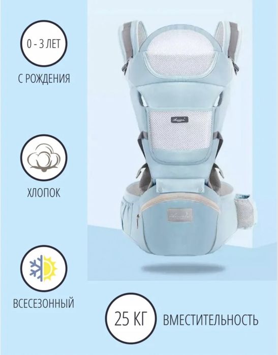 Эргорюкзак Aixintu до 20 кг бирюзовый