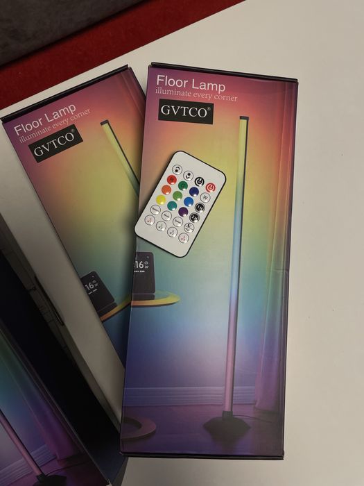 4 броя LED Подова Лампа RGB с дистанционно