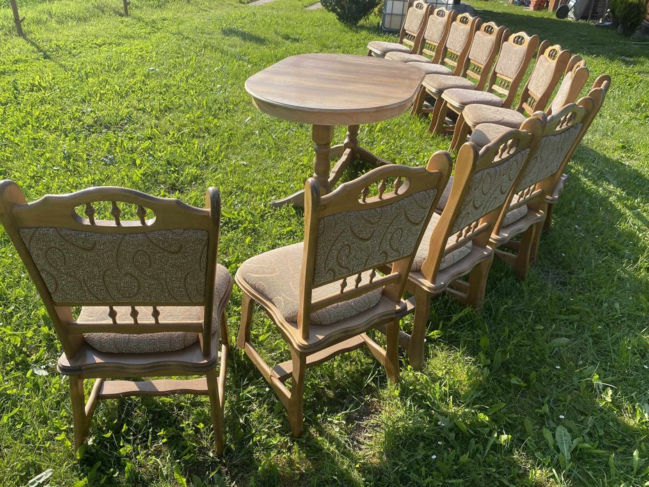 Masa si scaune lemn masiv